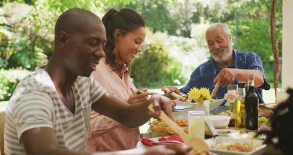 African American man spending time in garden, alt