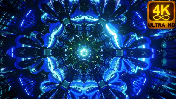 Third Eye Throat Chakra Ethnic Sacred Geometry Kaleidoscope Infinite 3d Patterns Seamless Vj Loop alt