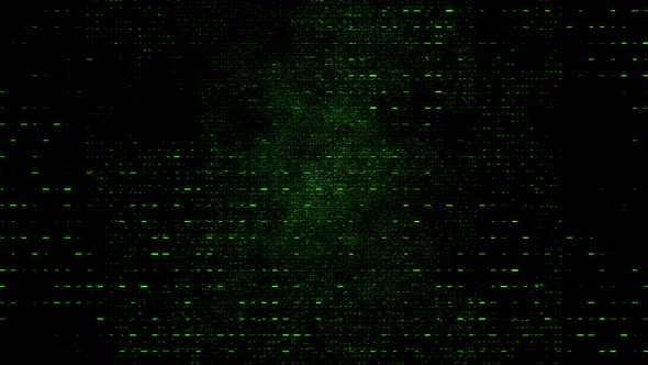 Green Digital Data Texture Background Loop