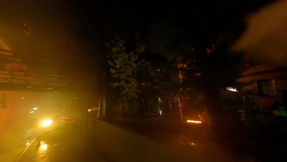 Street Fighters Trainings at Rainy Night Hood Surrounded By Barrels of Fire alt