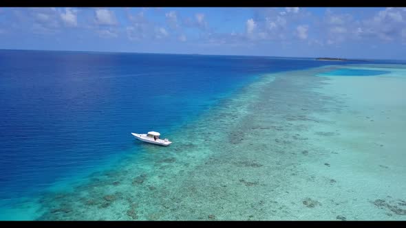 Aerial top view texture of tropical coast beach vacation by blue sea and white sand background of a  alt