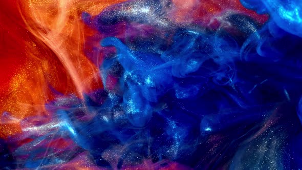 Colored Paints Fall Into the Water alt