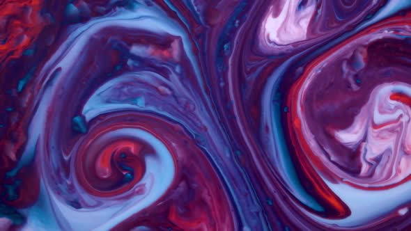 Colorful Paint in Dynamic Flow. Color Jet of Ink on White Background. Liquid Organic Sculptures in alt