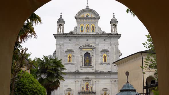 The beautiful church of the Sacred Mountain of Varallo, a christian devotional complex, a unesco wor alt