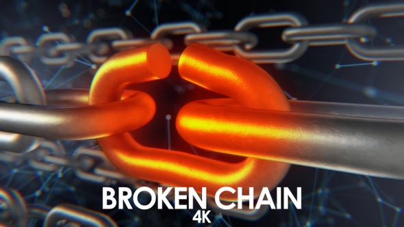 Digital Chain Breaking in Slow Motion 4K