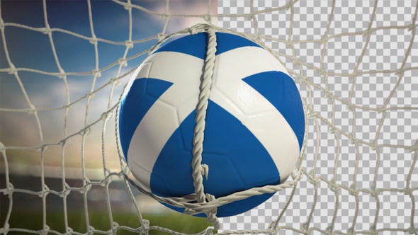 Soccer Ball Scoring Goal Day Frontal - Scotland