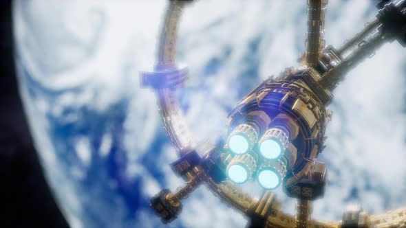 A View of the Earth and a Spaceship alt