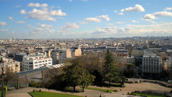 Time-lapse of Montmartre in Paris France alt