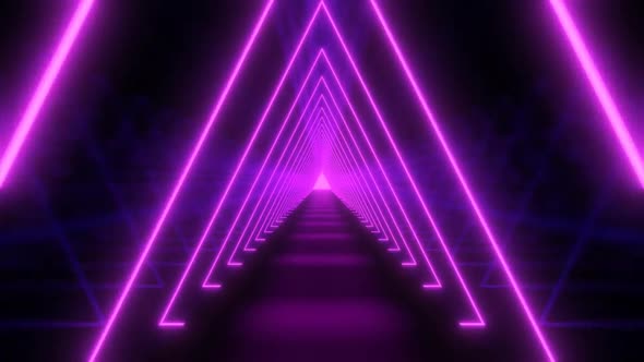 Purple neon tunnel