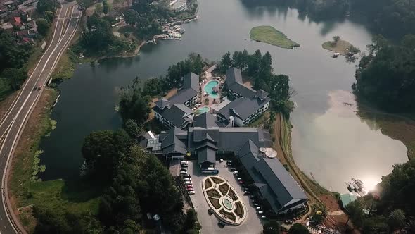 Aerial View of Resort with Swimming Pool