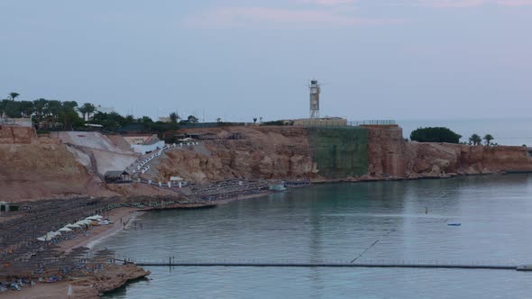 Panoramic View of Beach Ras Umm El Sid