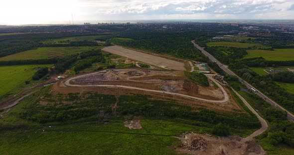 Large Garbage Mountain a City Dump alt