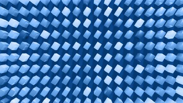 3d Abstract Simple Geometric Background with Blue Rectangles on Plane in alt