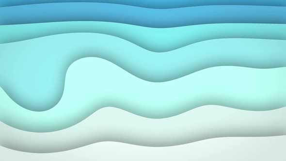 Abstract waves banner. paper cut style. 3D loop background with copy space for text