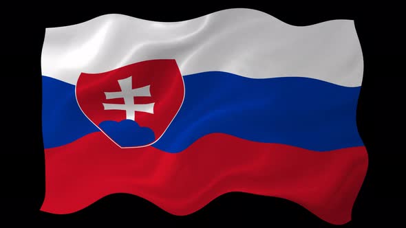 Slovakia Flag Wavy National Flag Animation