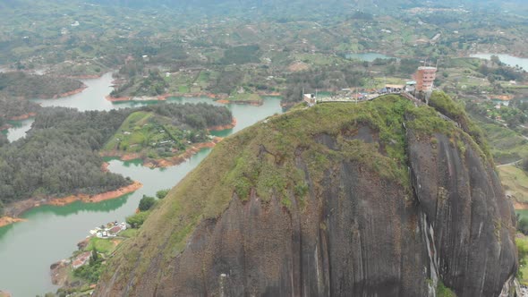 Rock of Guatape, also called La Piedra or El Peñol located in the town and municipality of Guatape, alt