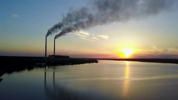 Factory Pipe Polluting Air alt