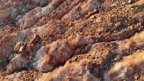 Desert Road Sunset Drone Tilt Shot Showing Wild Adventure Travel Destination Road Trip alt