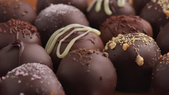 Assortment of chocolate truffles