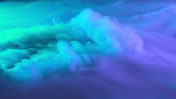 Slow Motion Shot of Modern Neon Smoke Abstract Background alt