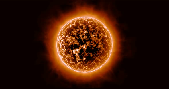 Sun Surface With Solar Flares