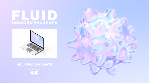 Abstract liquid shape molecule virus 3D video