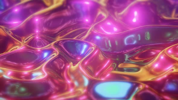 Wavy Surface Iridescent Liquid Background alt