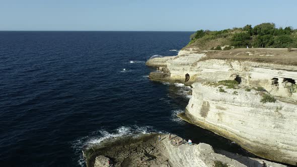 Rocks And Waves in The Sea