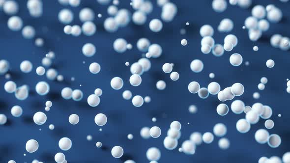 A large number of white spheres alt