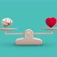 Brain vs Heart Balance Weighing Scale Looping Animation - VideoHive Item for Sale