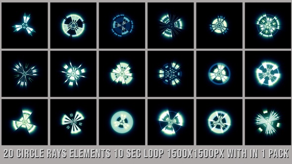 Glowing Tech Circle Elements Pack V01 alt