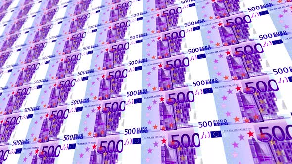 500 Euro Note Money Loop Background 4K 08