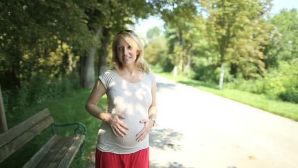Pregnant Woman Walking