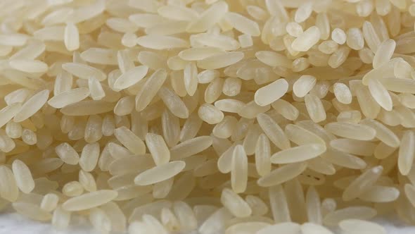 close up of basmati rice food background alt