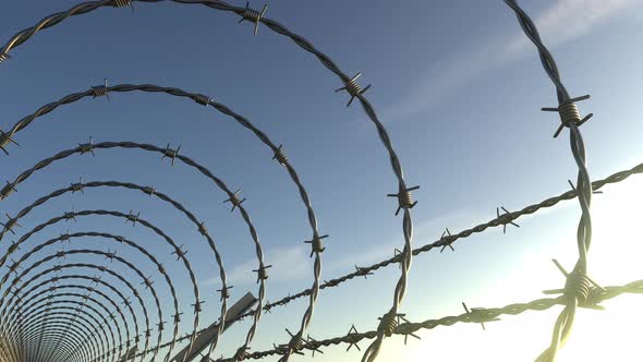 Barbed Wire Spiral Fence alt