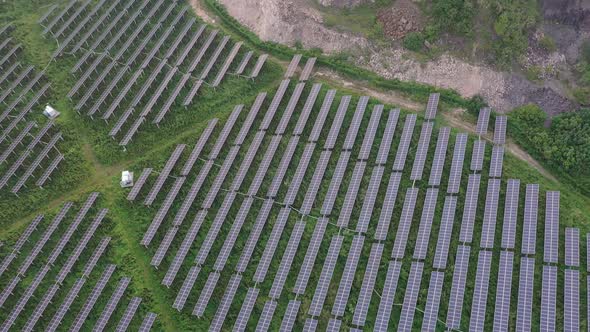 Solar power station in montain alt