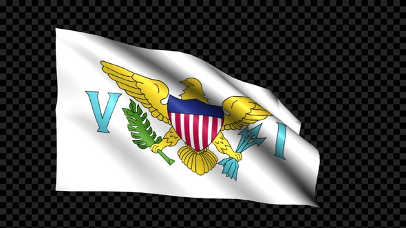 Virgin Islands   Us Flag Blowing In The Wind alt