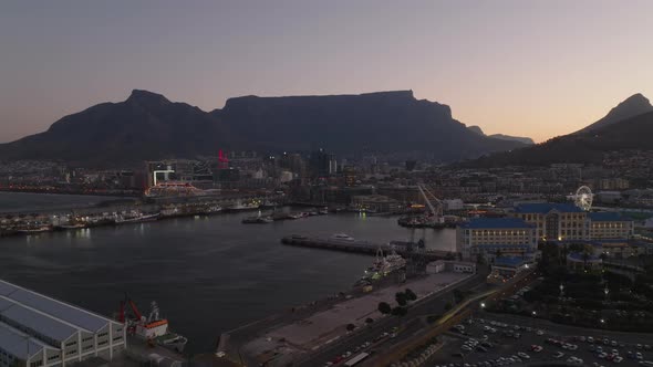 Backwards Reveal of Sea Coast in Town alt