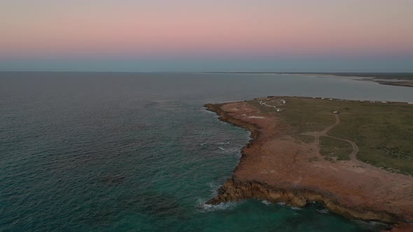 Cape Keraudren Coast Sunset, Western Australia 4K Aerial Drone