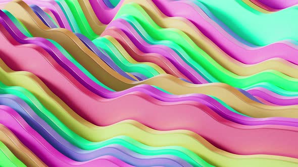 Rainbow Plastic Toy Waves
