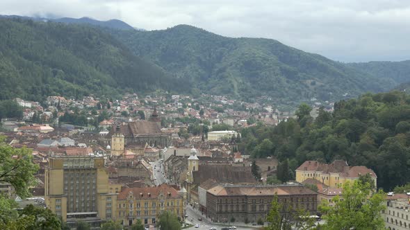 Old Town of Brasov seen from above