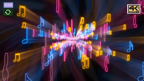 Music Notes Vj A1 4K alt