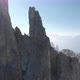 Drone Circle Around Vajolet Towers Mountain in Dolomites Italy - VideoHive Item for Sale