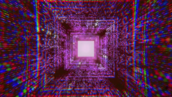 Digital tunnel with particles
