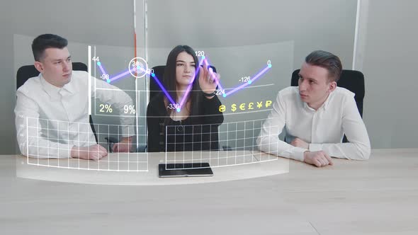 Financiers Who Use a Transparent Graphic Display to Monitor Exchange Rates and the Dynamics of alt