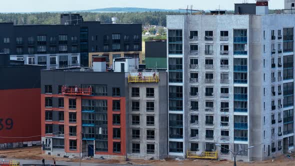 Construction of a Residential Complex in the City, Time Lapse