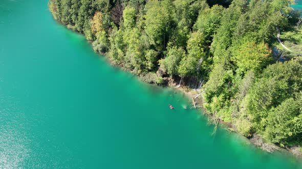 Aerial View of the Plitvice Lakes in the National Park of Croatia Clean Nature alt