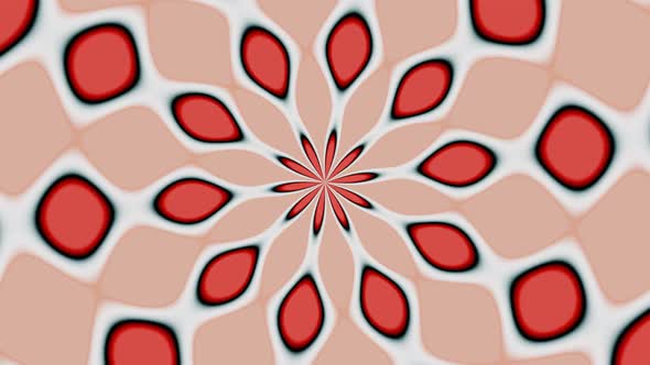 Abstract Satisfying Red Flower