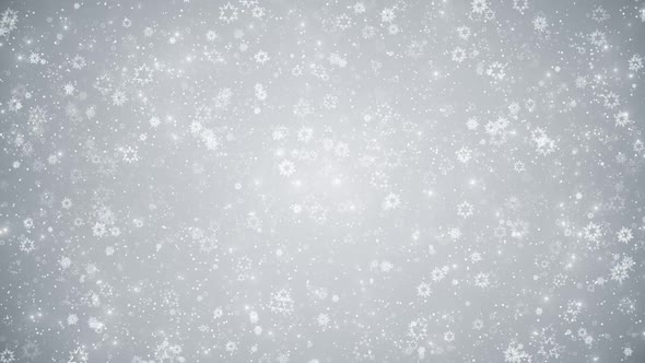 Winter Snow Particles White Background