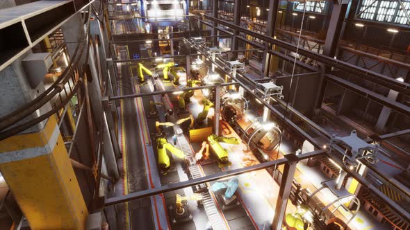 Modern Automated Assembly Line for Cars alt